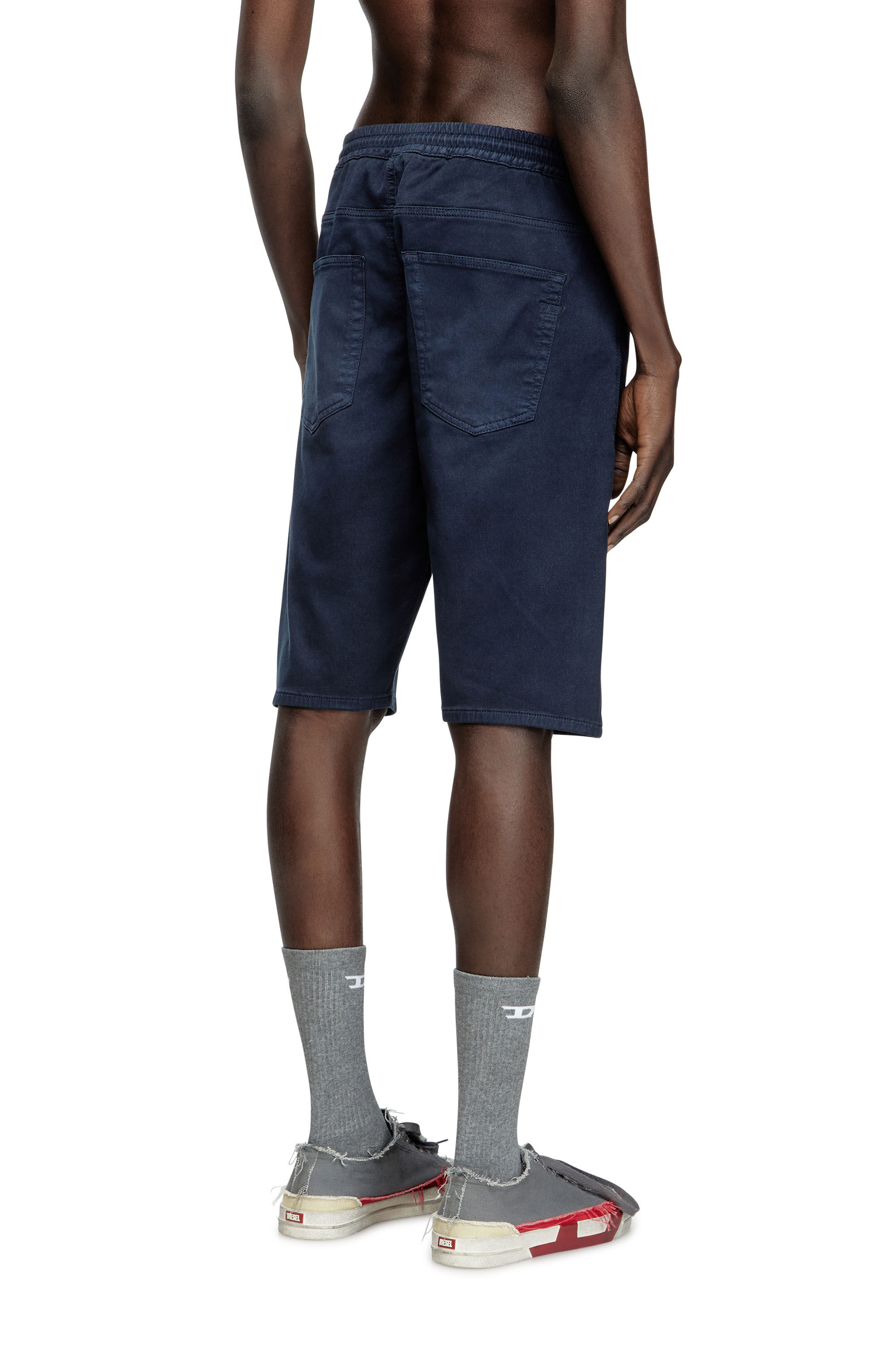 Diesel - 2033 D-KROOLEY-SHORT JOGG, Man's Chino shorts in JoggJeans in Dark Blue - 2