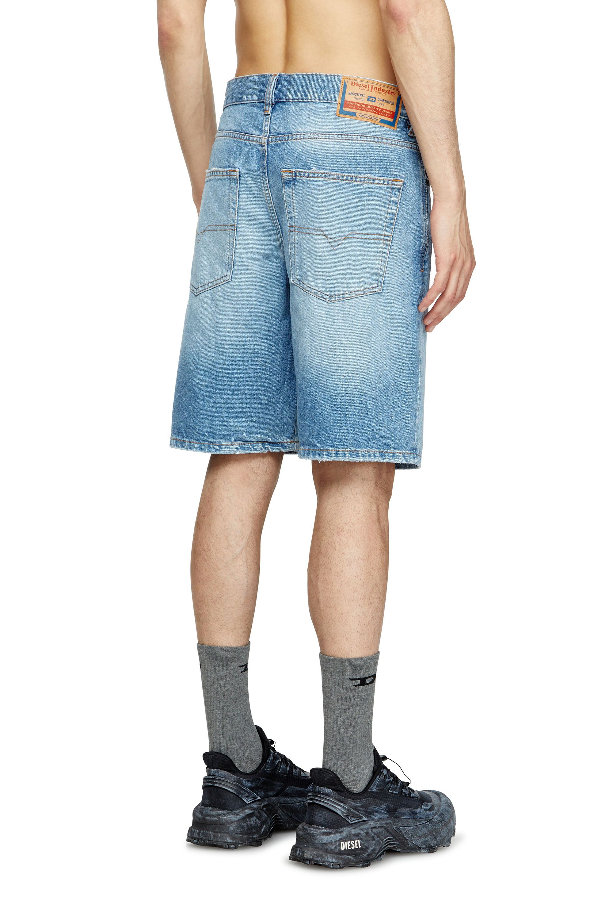 Diesel - REGULAR-SHORT, Man's Denim shorts in Light Blue - 2