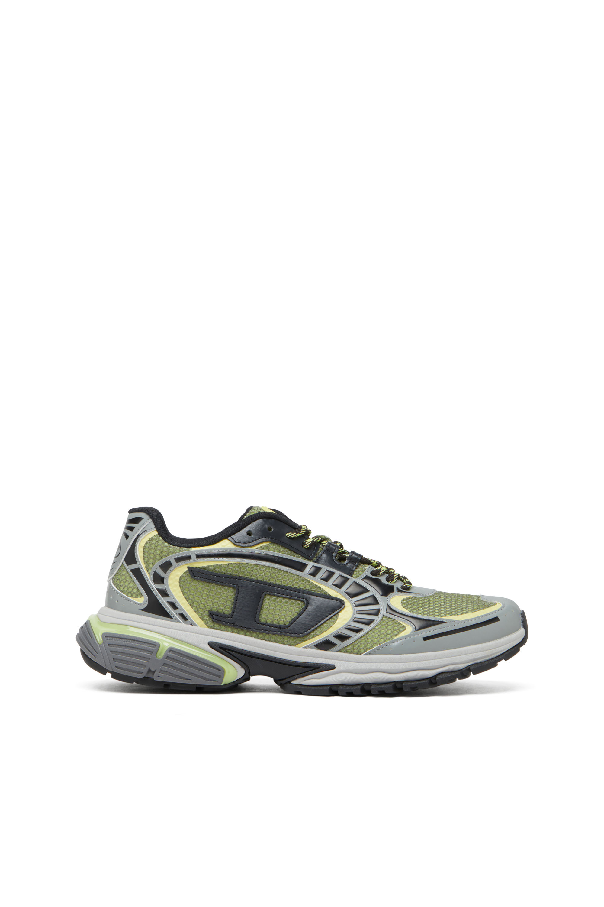 Diesel - S-PRO-V-DENSE LOW, Man's S-Pro-V-Dense-Mesh sneakers with Oval D logo in Grey/Green - 1