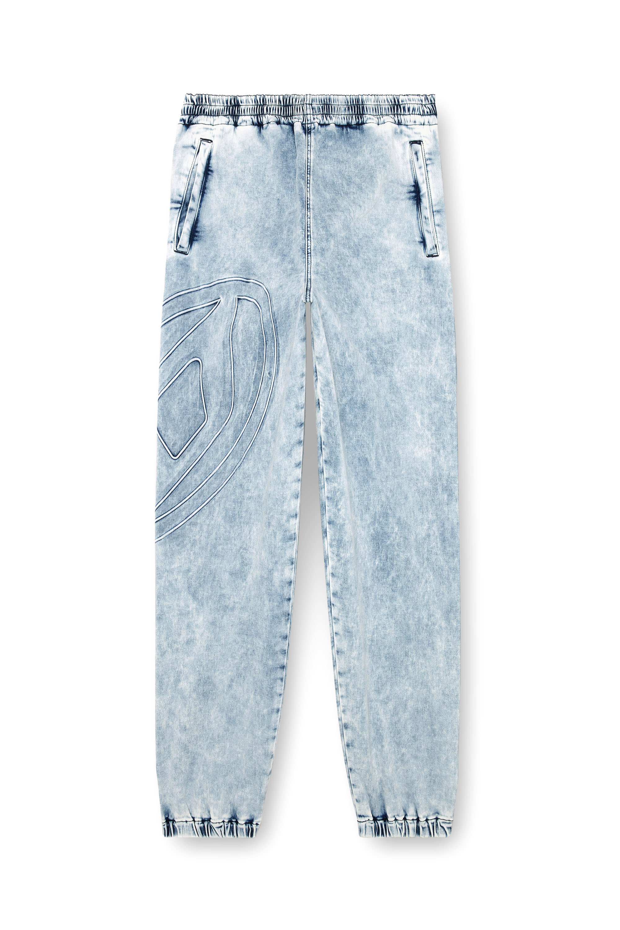 Diesel - Unisex's Slim D-Labb Track denim 0CBDN, Light Blue - 4