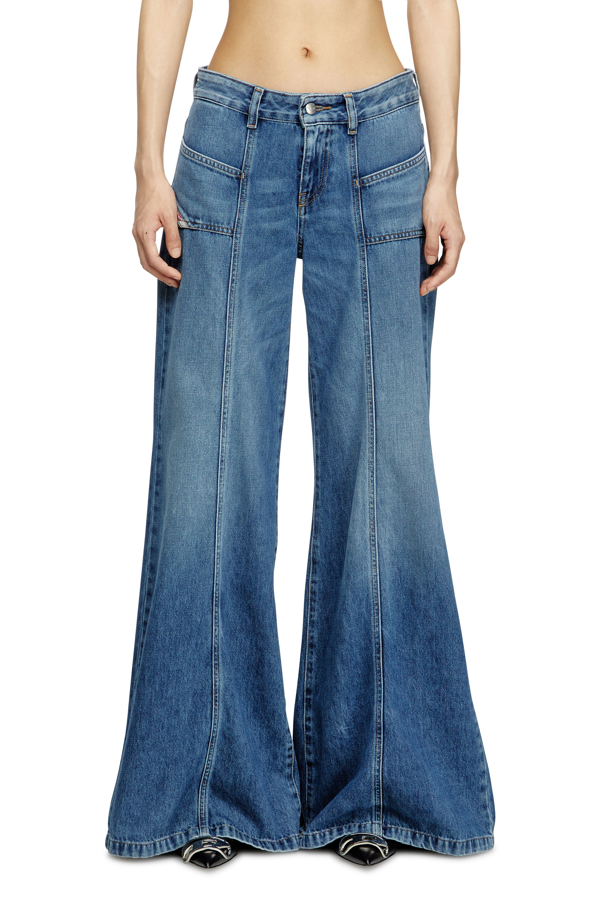 Diesel - Woman's Flare Jeans D-Akii 09M56, Medium blue - 1