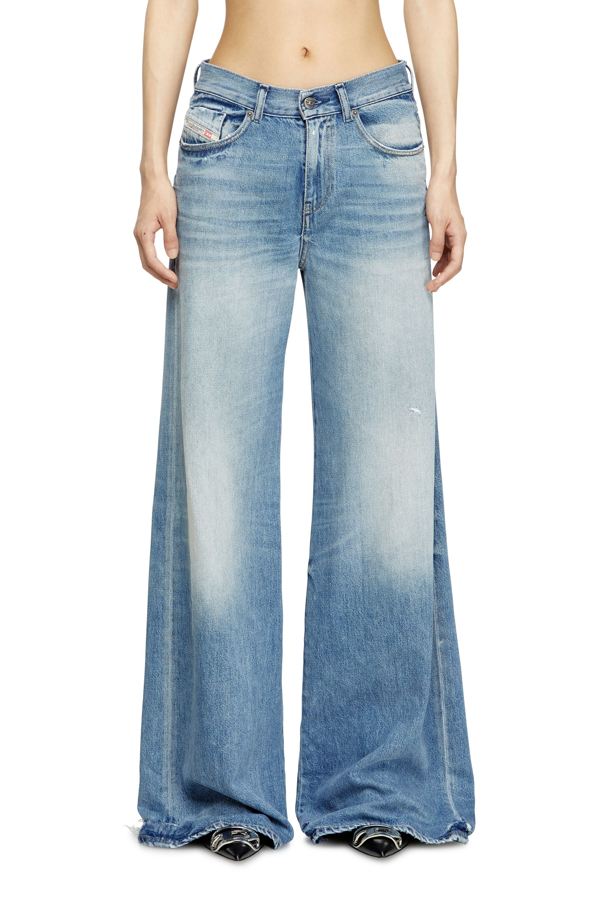 Diesel - Woman's Flare Jeans 1978 D-Akemi 09M07, Light Blue - 1