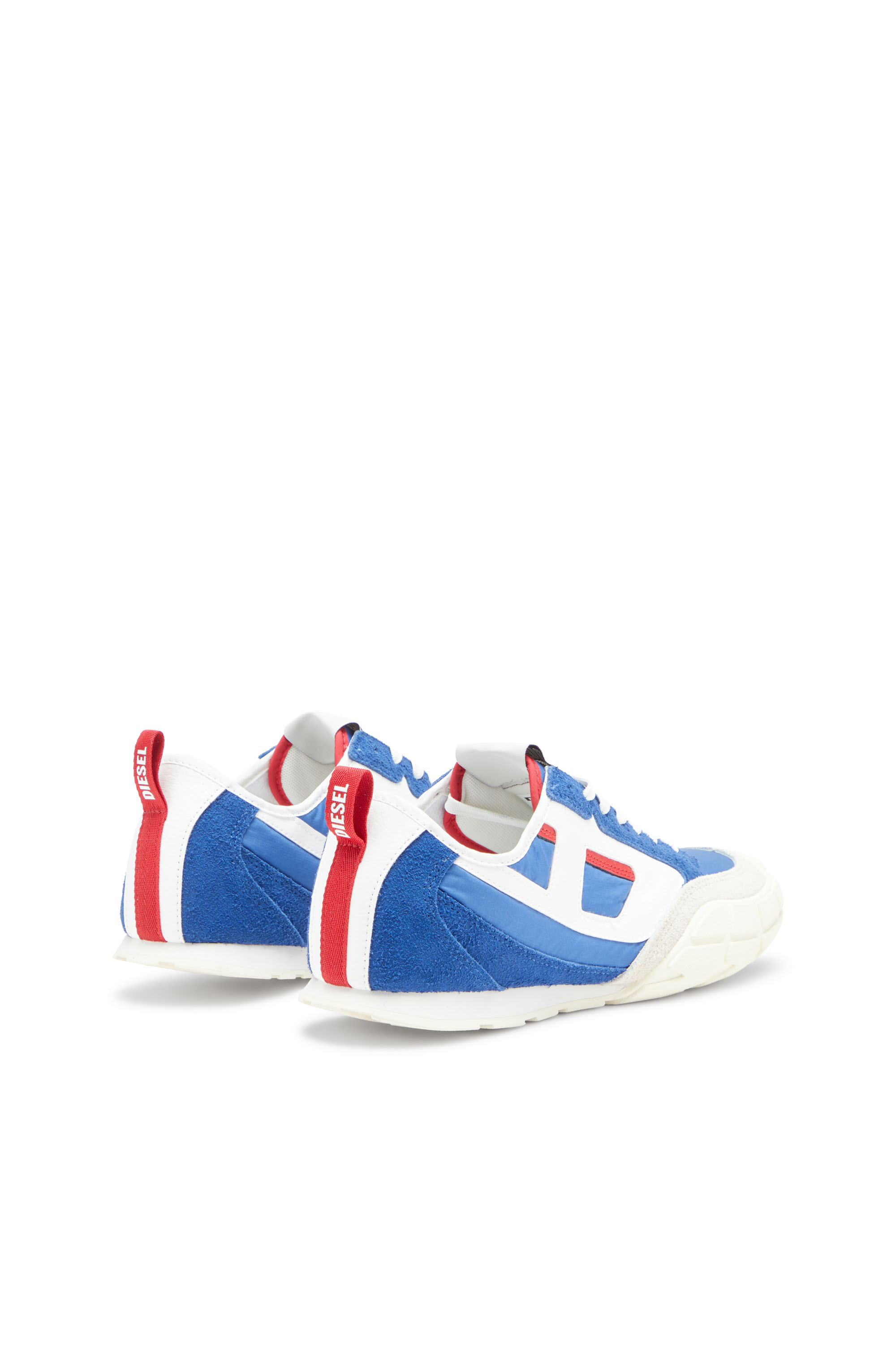 Diesel - S-PAGODHA LOW, Man's S-Pagodha-Sneakers in leather, suede and ripstop in Blue - 4