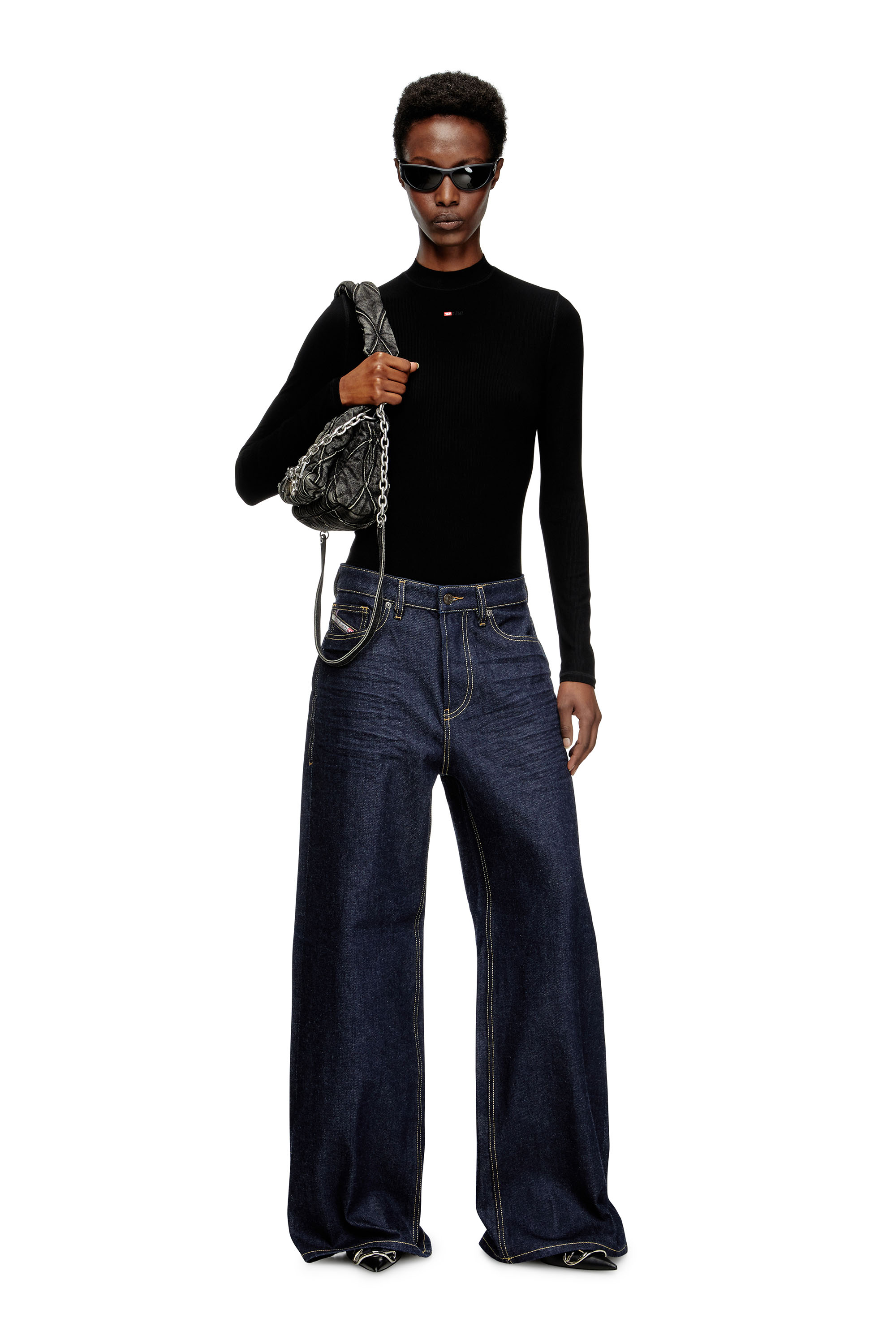 Diesel - Woman's Relaxed Jeans 1996 D-Sire 0GRDV, Dark Blue - 2