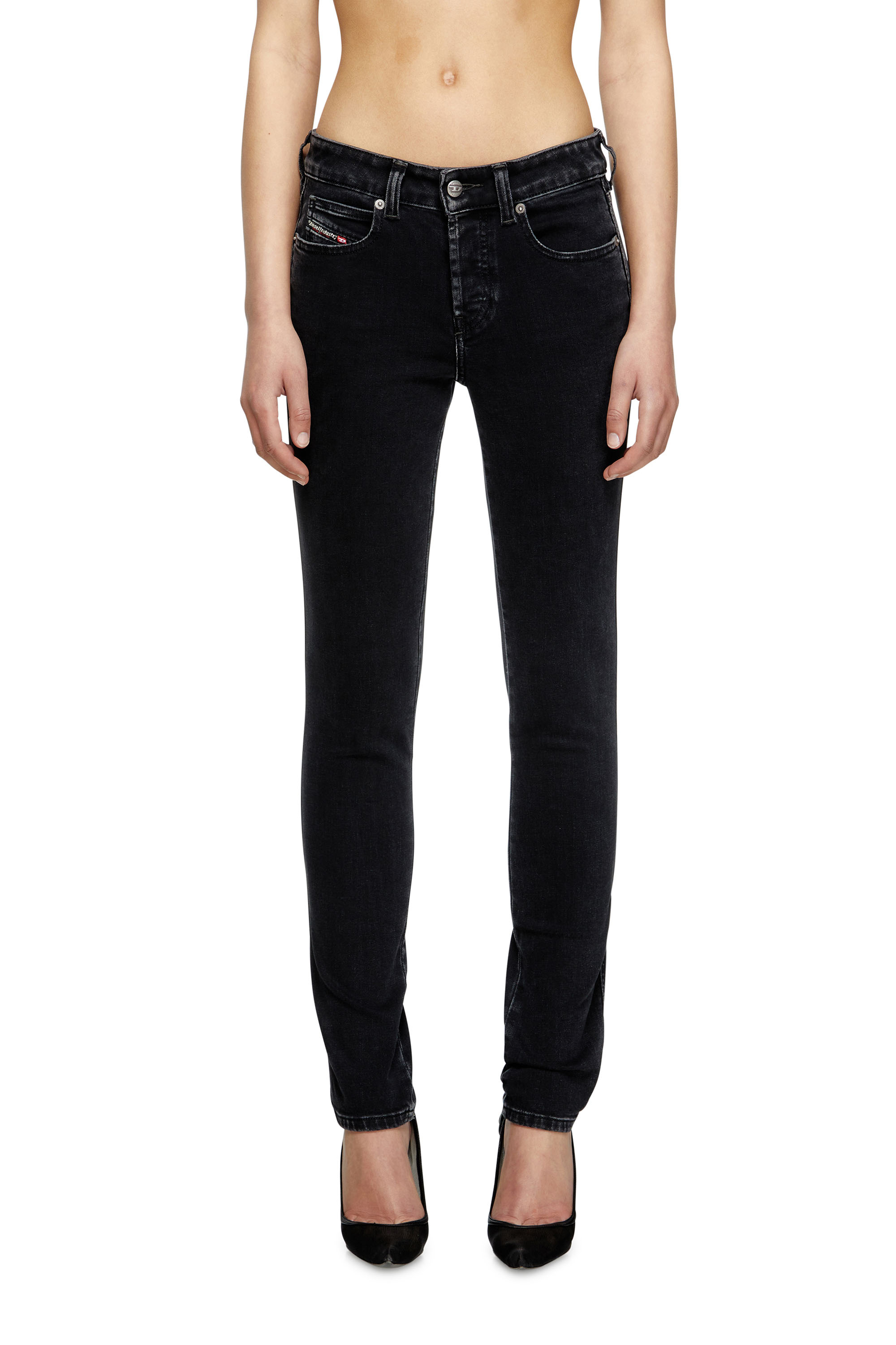 Diesel - Woman's Slim Jeans 1992 D-Jiann 09M69, Black/Dark grey - 1