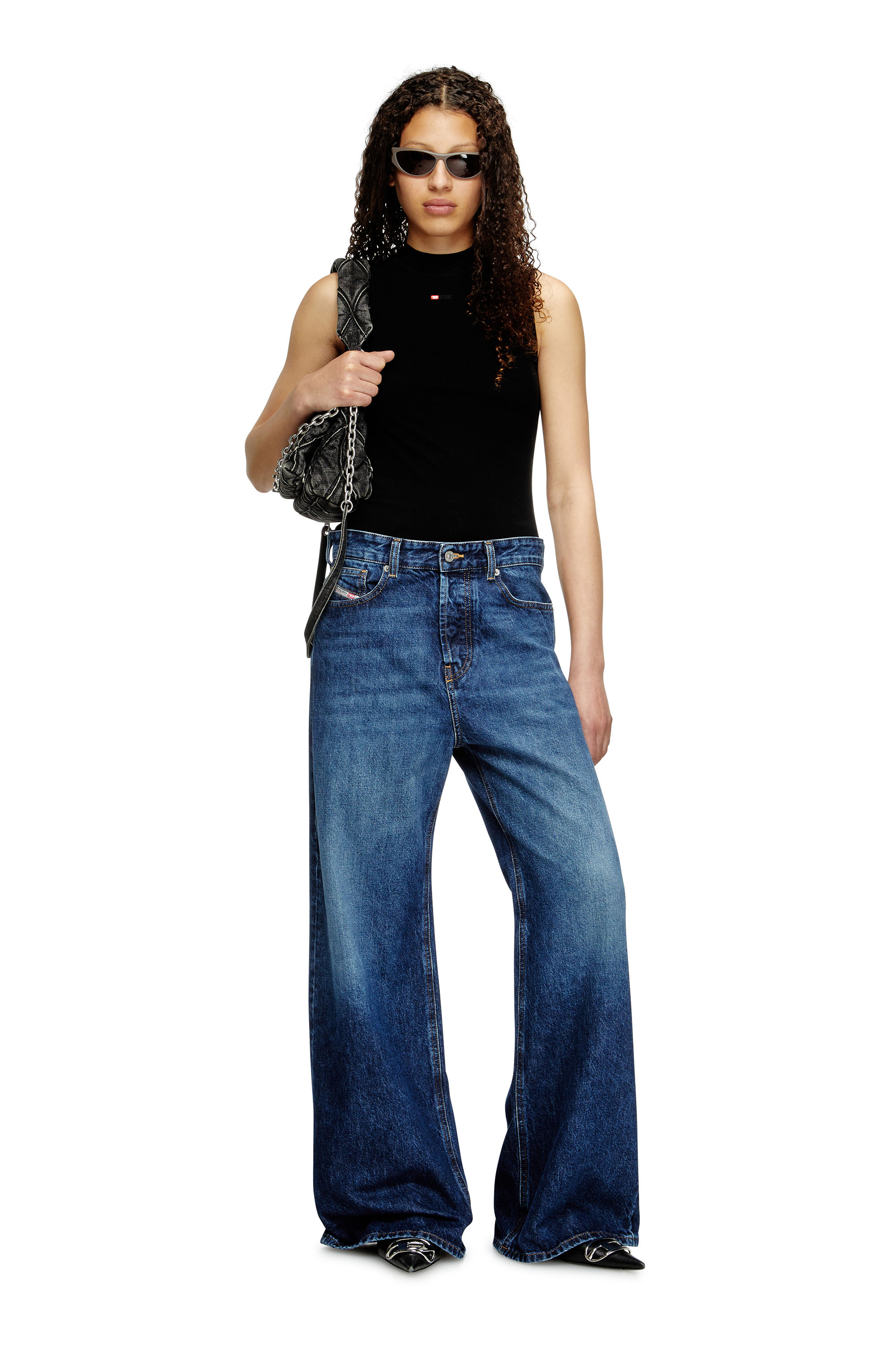 Diesel - Woman's Relaxed Jeans 1996 D-Sire 09I27, Dark Blue - 2