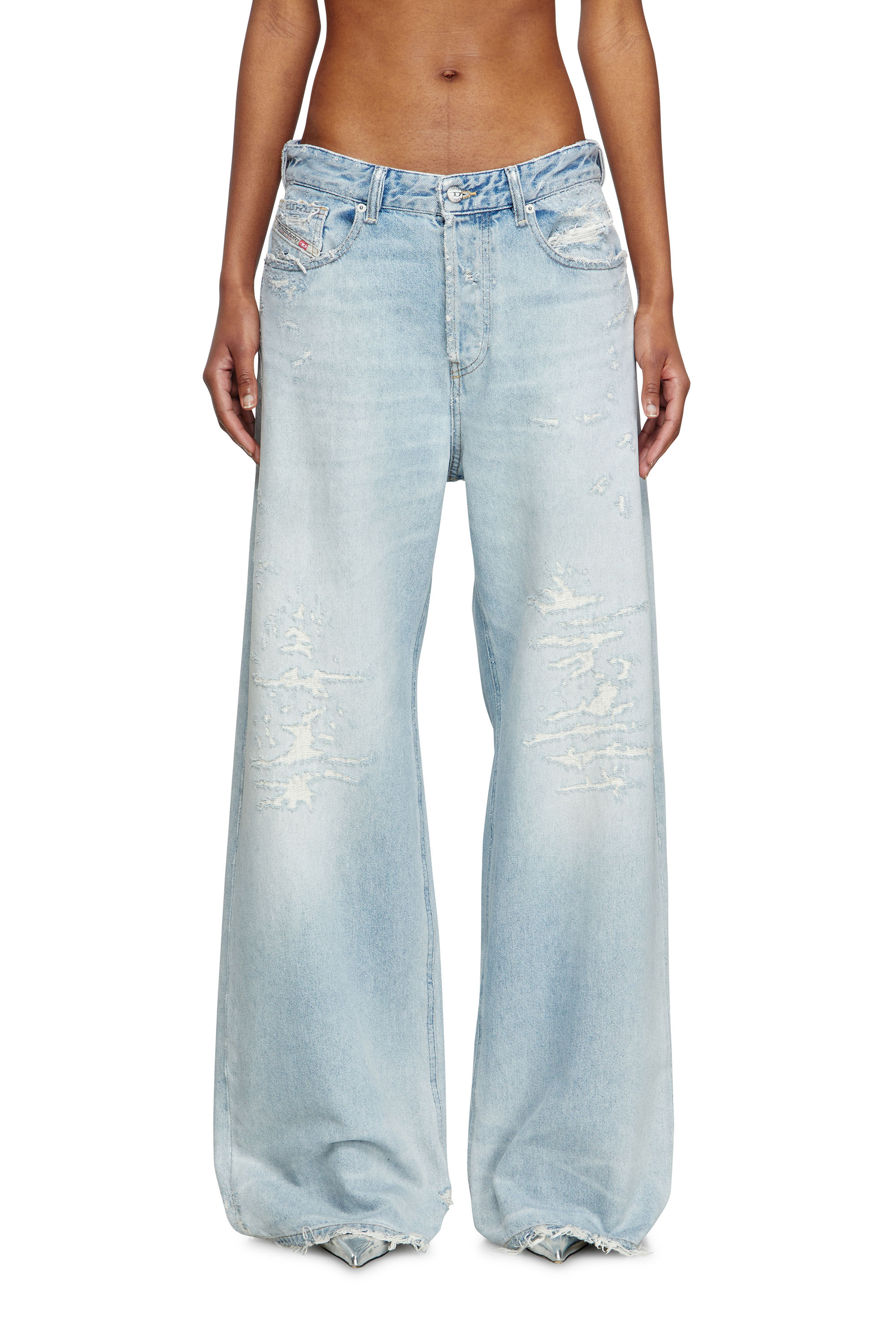 Diesel - Woman's Relaxed Jeans 1996 D-Sire 09M53, Light Blue - 1