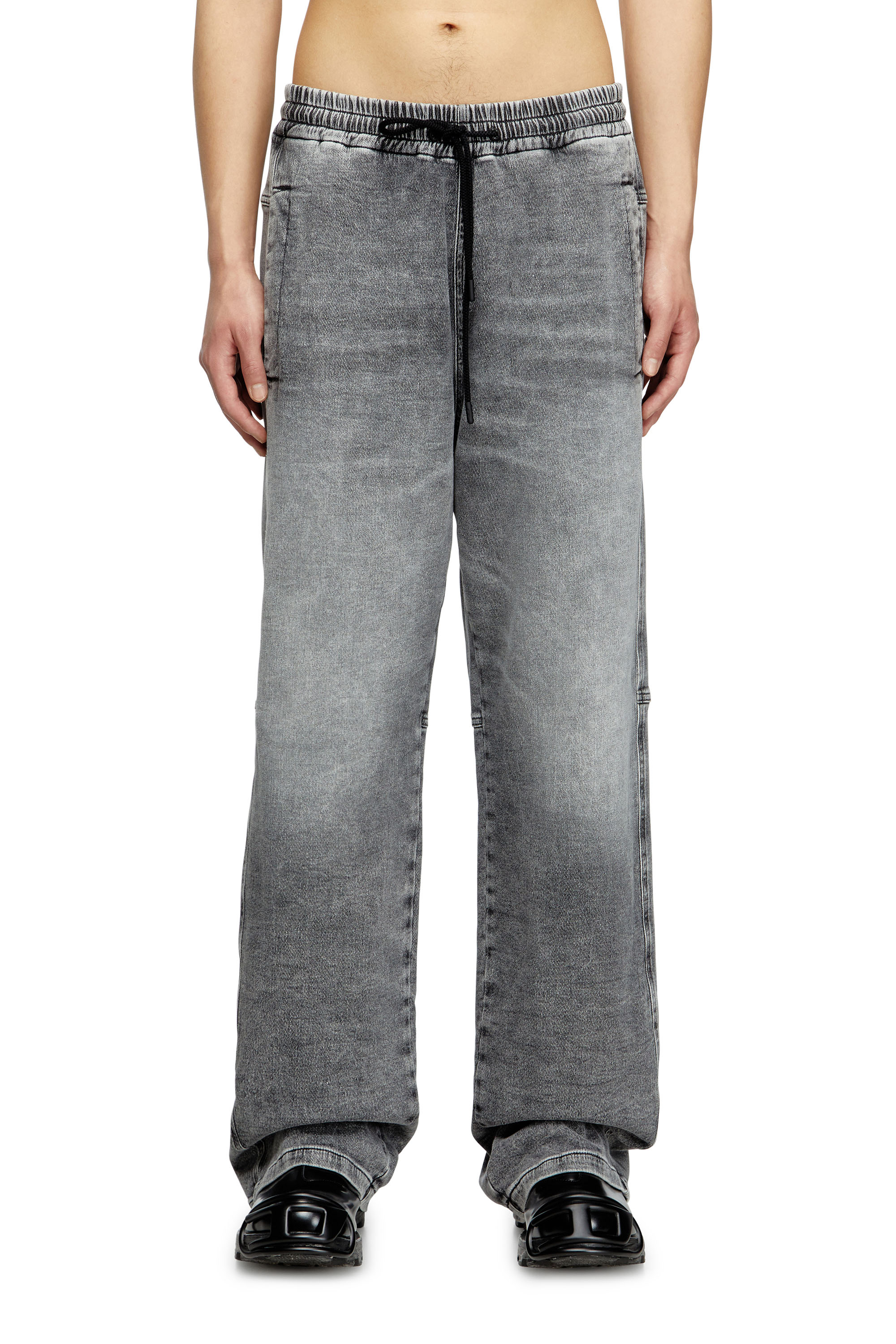 Diesel - Unisex's Relaxed D-Martyans Track Denim 0BEBR, Black/Dark grey - 1