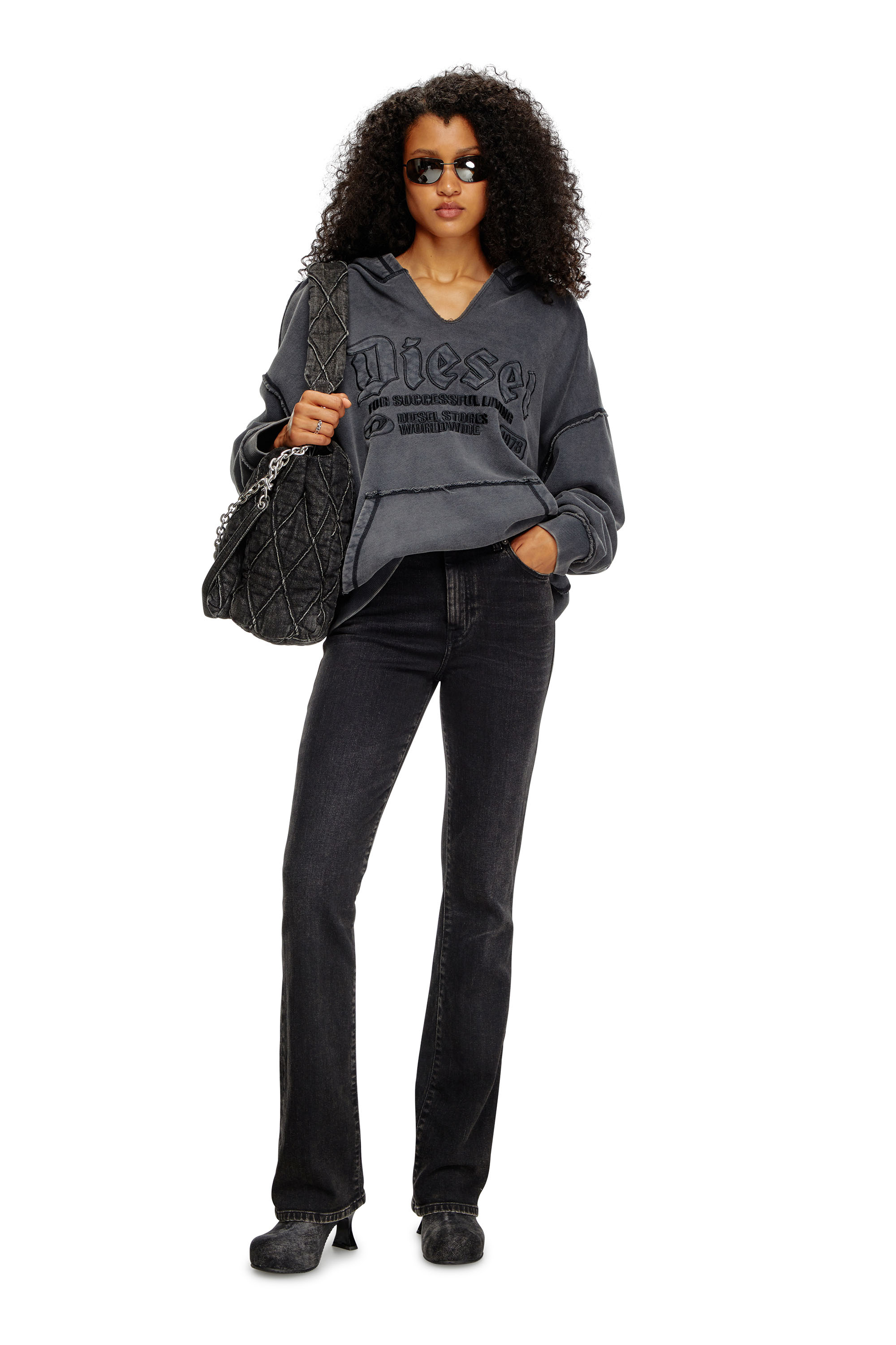 Diesel - Woman's Bootcut Jeans 2003 D-Escription 09I30, Black/Dark grey - 2