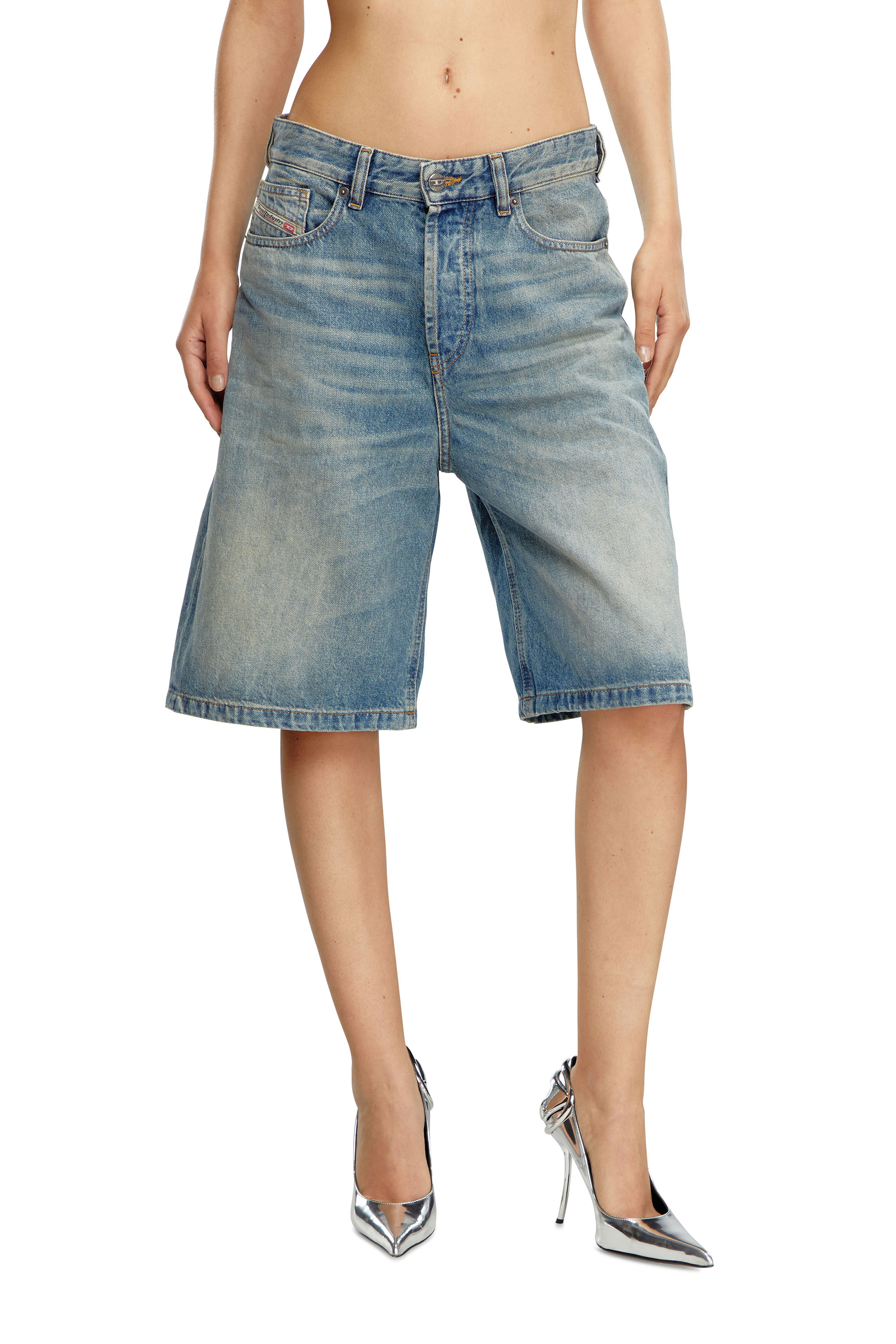 Diesel - DE-SIRE-SHORT, Woman's Denim shorts in Light Blue - 1