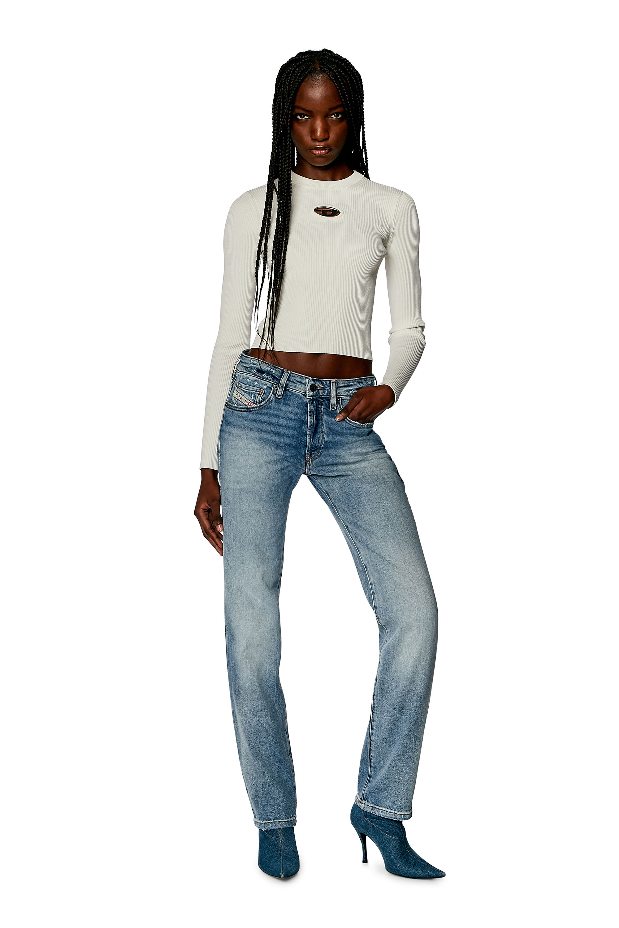 Diesel - Woman's Regular Jeans 1989 D-Mine 0PFAR, Light Blue - 2