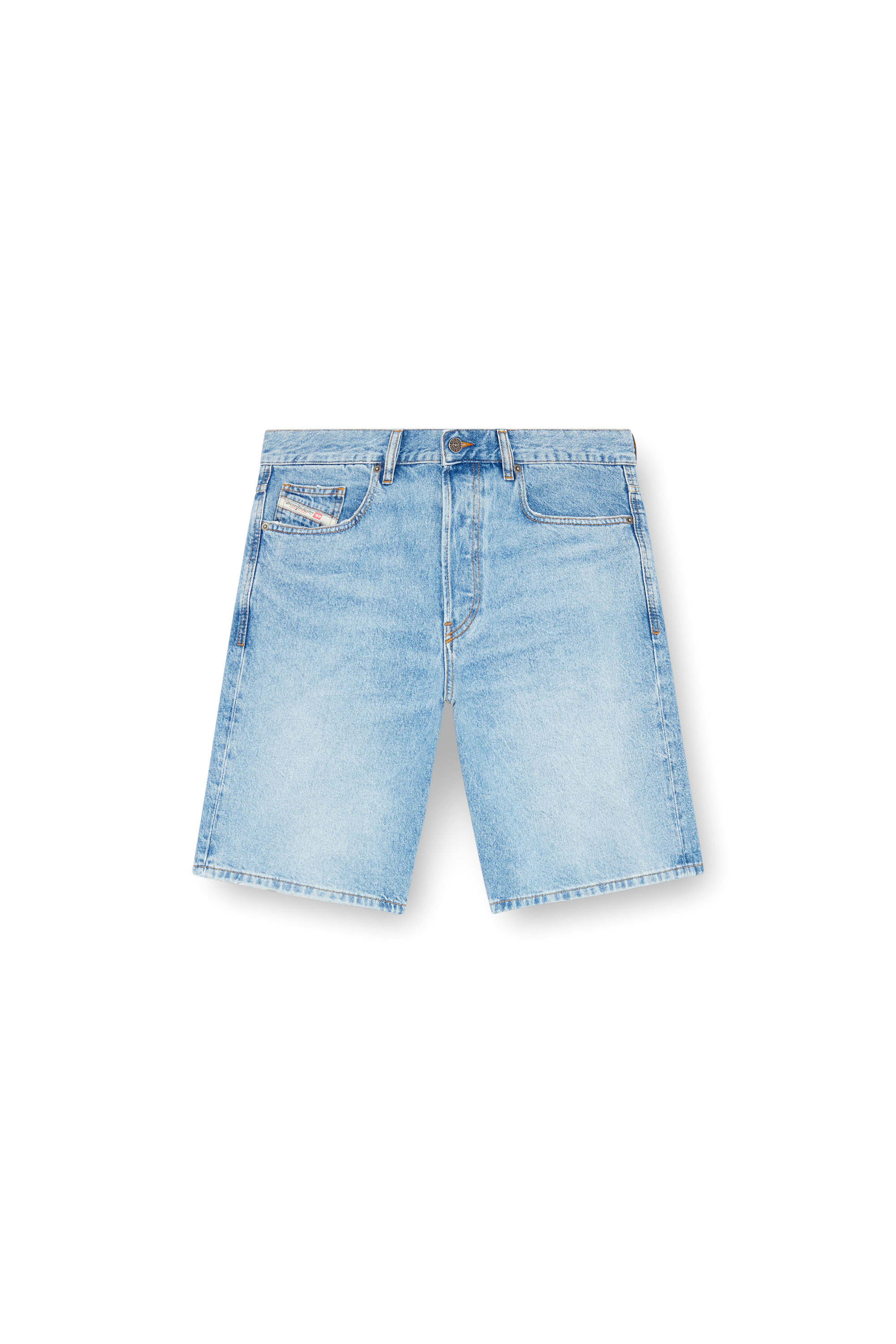 Diesel - REGULAR-SHORT, Man's Denim shorts in Light Blue - 4