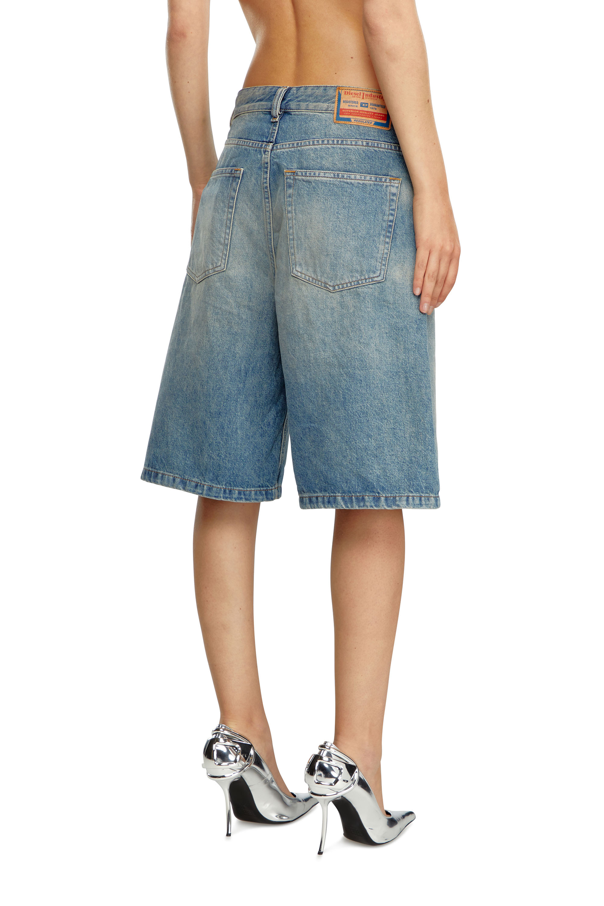 Diesel - DE-SIRE-SHORT, Woman's Denim shorts in Light Blue - 4