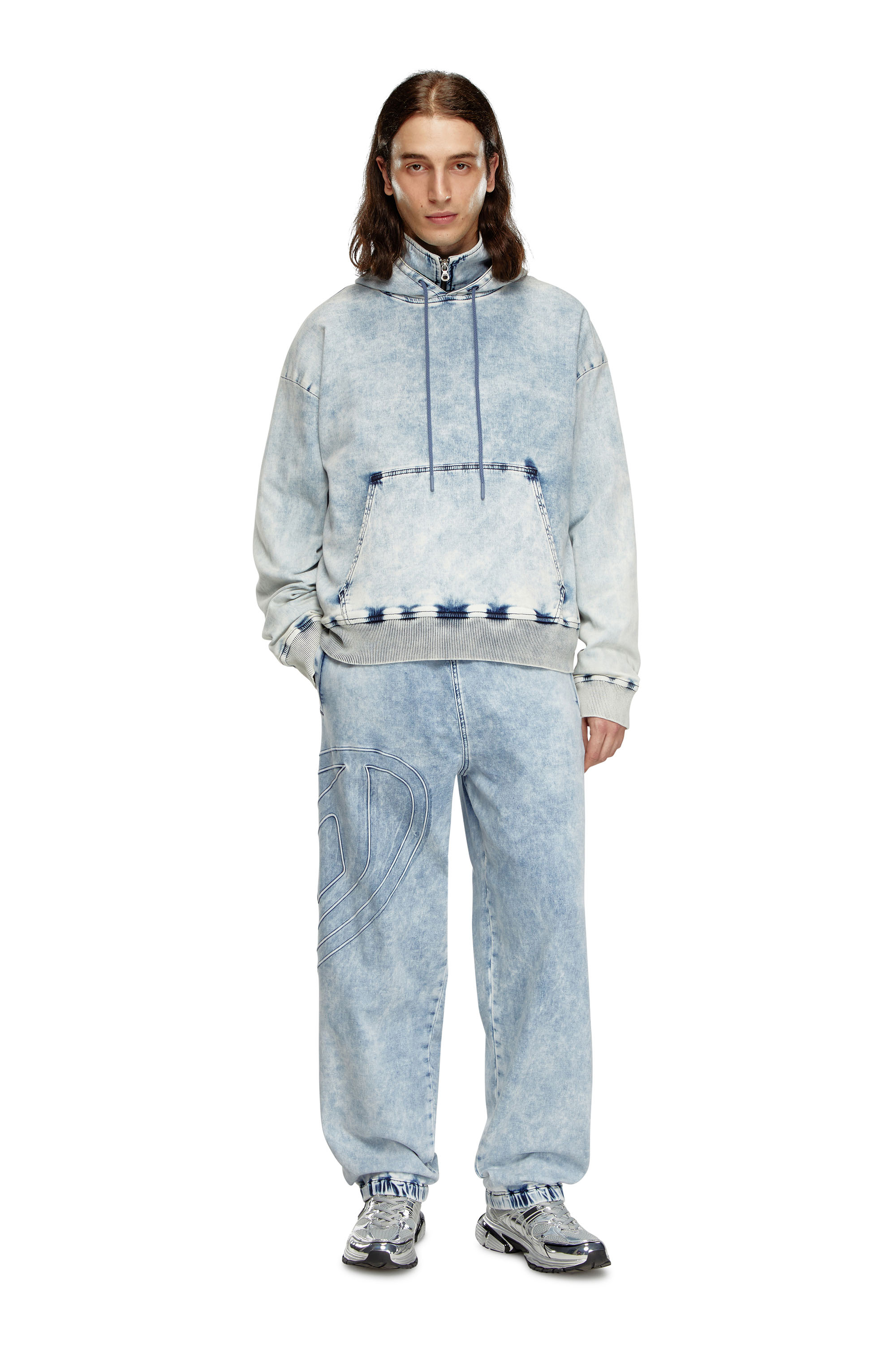 Diesel - Unisex's Slim D-Labb Track denim 0CBDN, Light Blue - 3