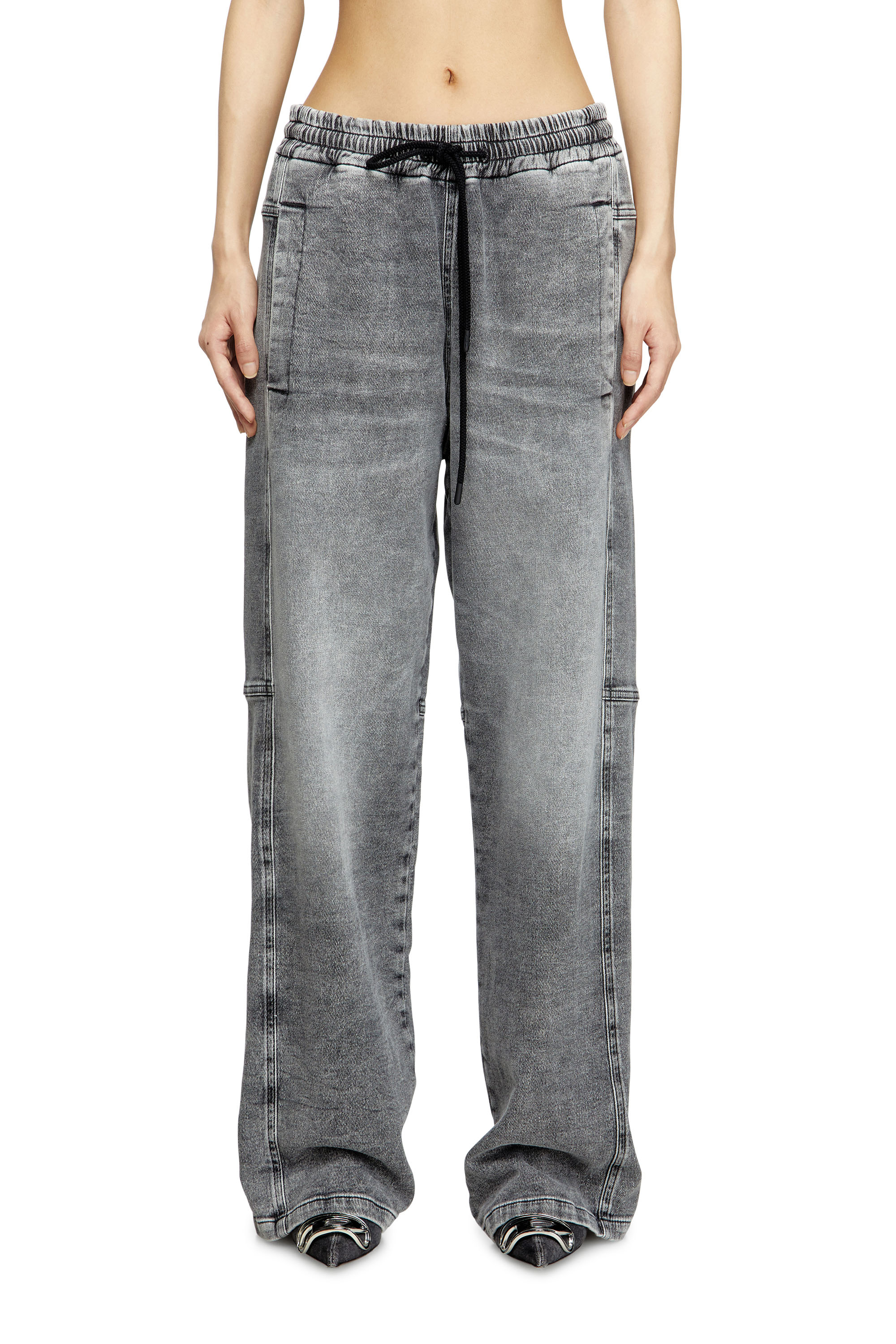 Diesel - Unisex's Relaxed D-Martyans Track Denim 0BEBR, Black/Dark grey - 5