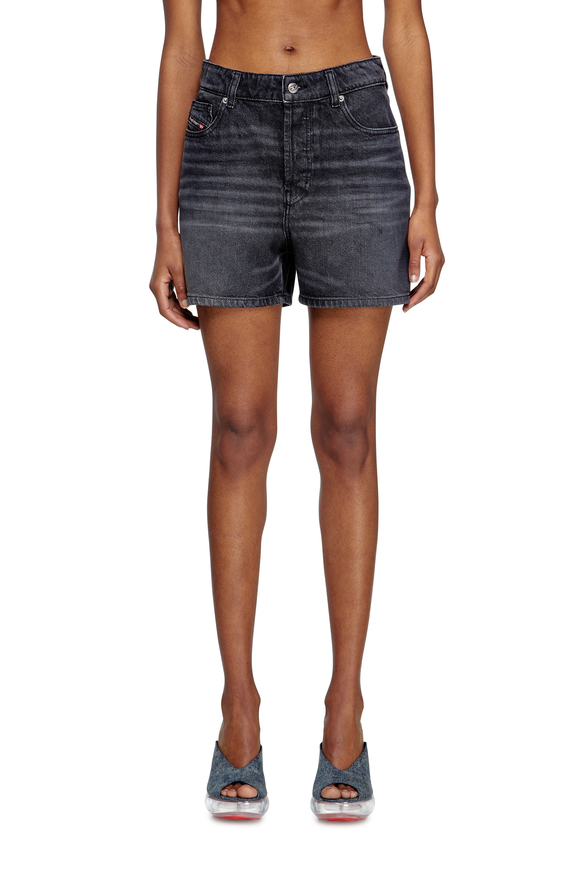 Diesel - DE-JIRO, Woman's Denim shorts in Black - 1