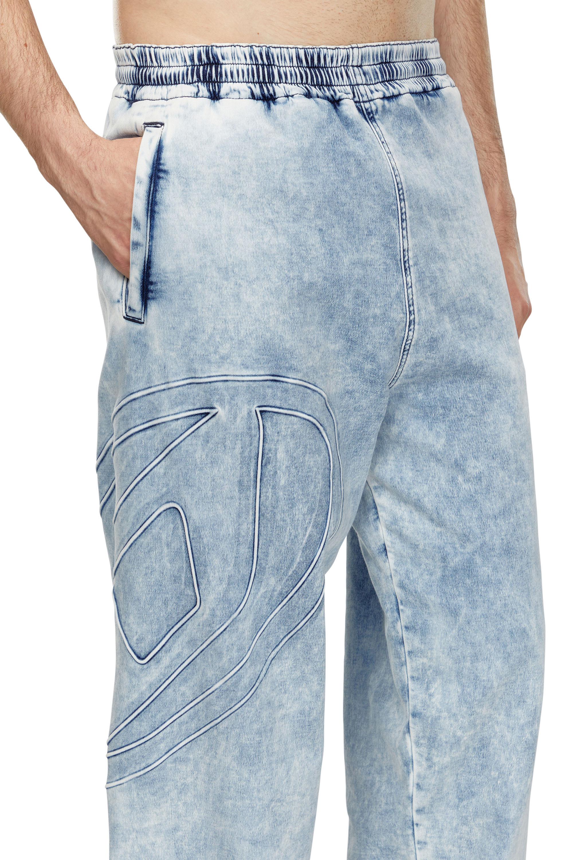 Diesel - Unisex's Slim D-Labb Track denim 0CBDN, Light Blue - 6