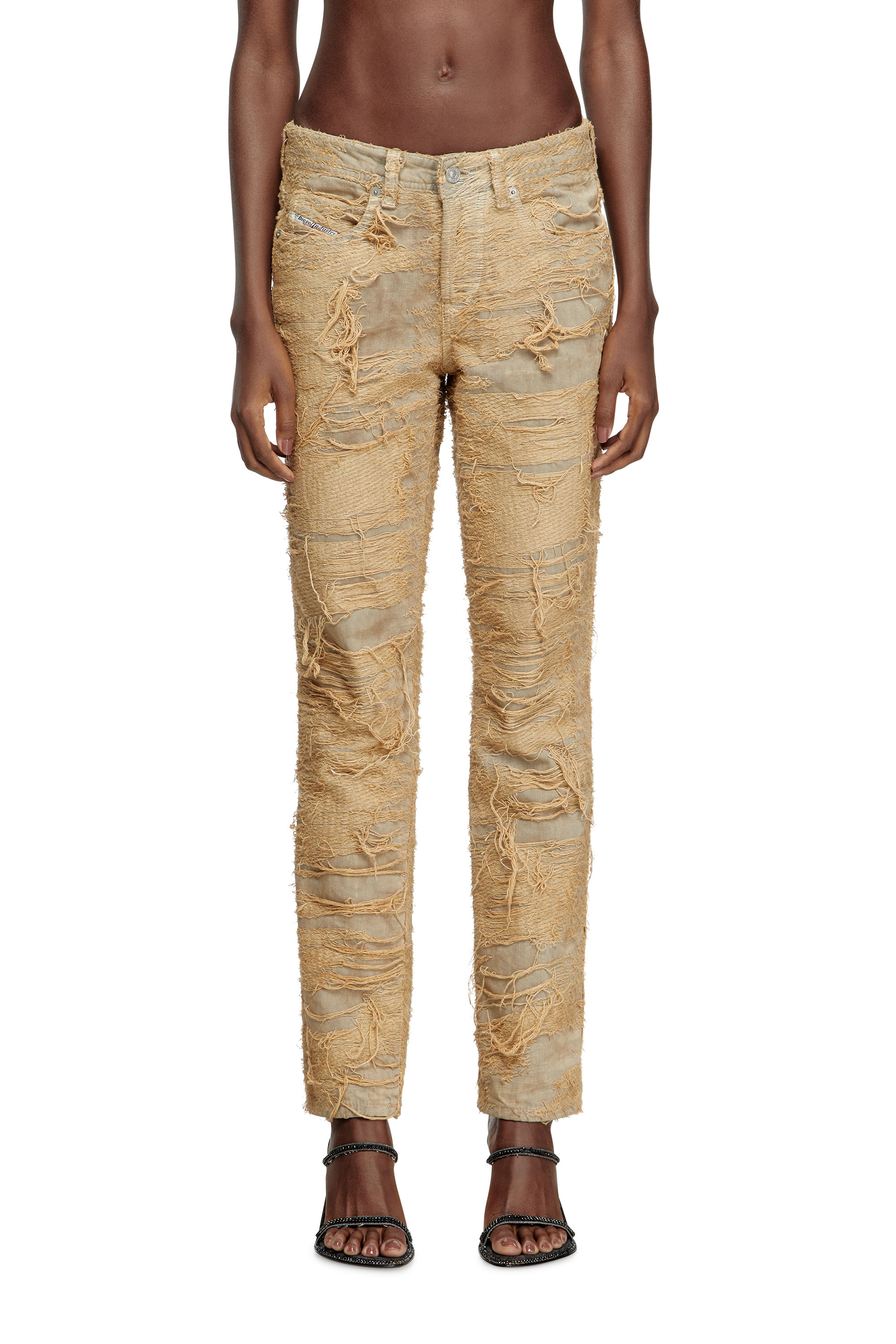 Diesel - Woman's Slim Jeans 1992 D-Jiann 007AZ, Beige - 1