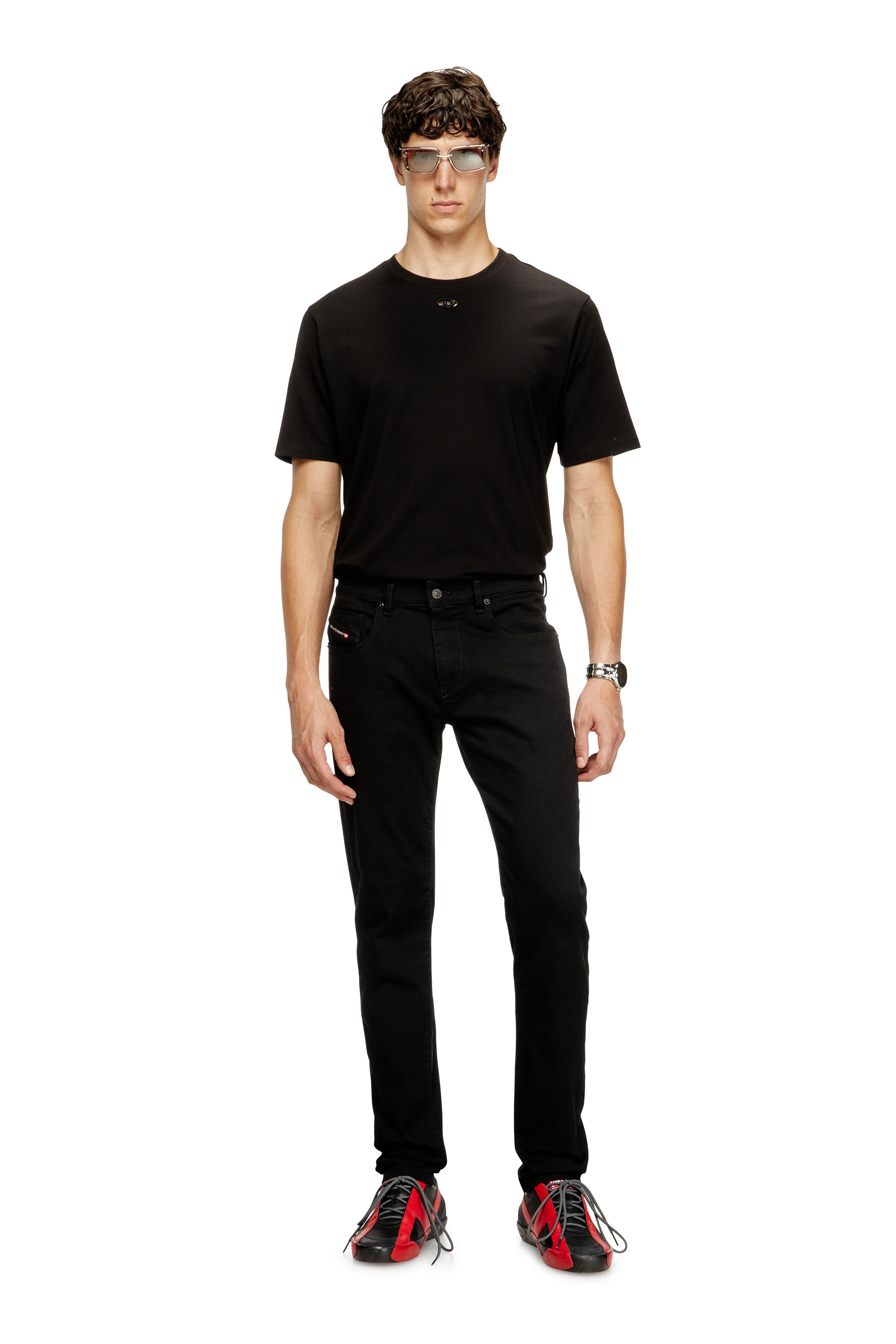 Diesel - Man's Slim Jeans 2019 D-Strukt 069YP, Black/Dark grey - 2